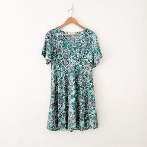 Loft floral mini dress short sleeved
